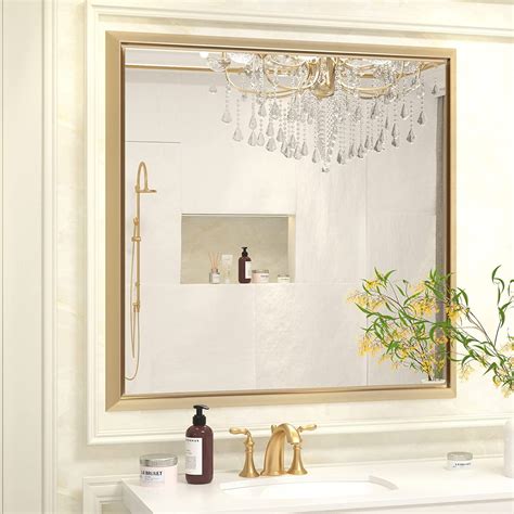 36 by 36 bathroom mirror|framed bathroom mirrors 36x36.